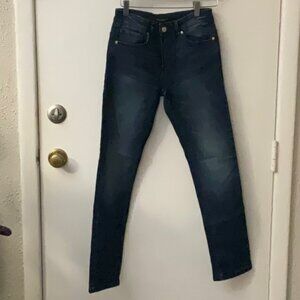 Calvin Klein Blue Dark Wash Skinny Jeans 12 Casual Preppy Retro Boho Minimalist